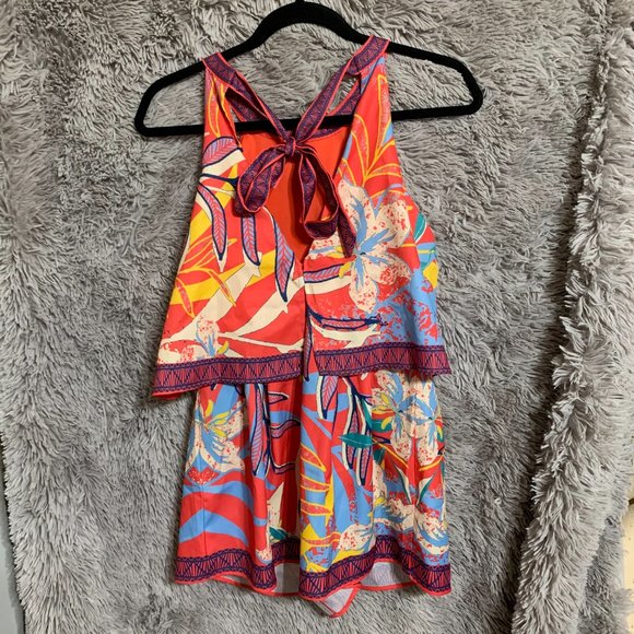 Flying Tomato Red Floral Romper - Small - Picture 3 of 4